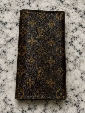 Vintage Louis Vuitton Monogram Long Wallet Checkbook Holder